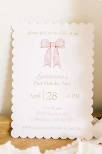 Birthday party photography detailed shot of Powell Ohio invite
