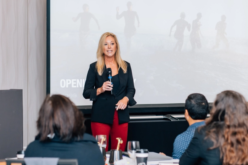 Event photography for a conference speaker at The Exchange in Dublin Ohio.