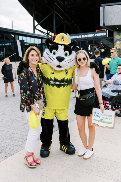 Event photography with the Columbus Crew mascot S.C., the son of Crew Cat